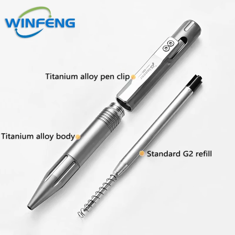 Titanium Alloy Tactical Pen Business Signature Gel Pen Self-defense Personal Security Equipment Emergency Grass Breaker