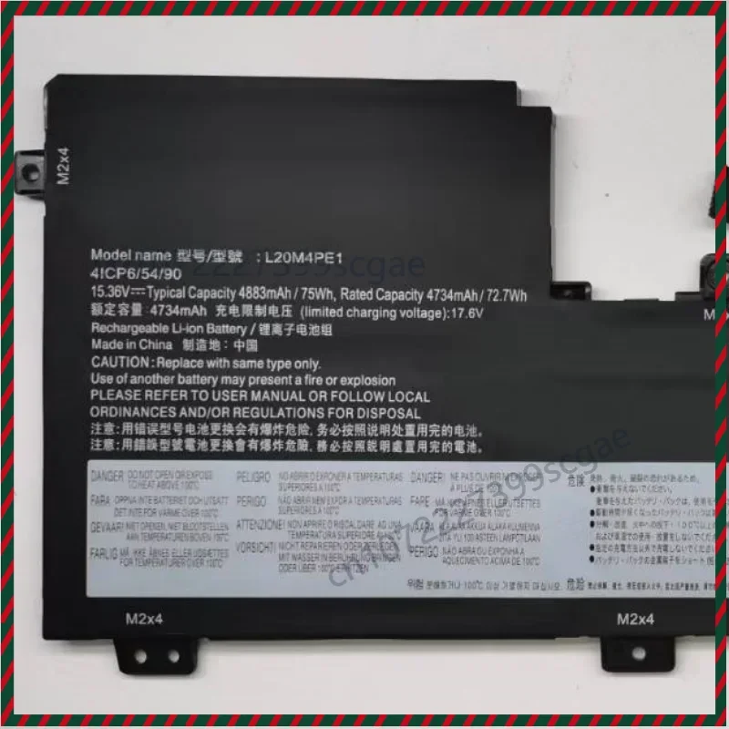 L20M4PE1 L20C4PE1 Battery For Lenovo IdeaPad 5 Pro 16ACH6 82L5 16ARH7 82SN 16IHU6 82L9 Yoga Slim 7 Pro 16ACH6 16IAH7 82SK 82VA