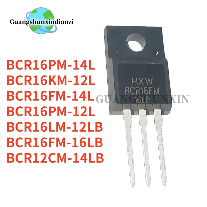 10PCS BCR12CM BCR16KM BCR16LM BCR16PM BCR16FM BCR12CM-14LB BCR16KM-12L BCR16LM-12LB BCR16PM-12L BCR16PM-14L BCR16FM-14L TO-220F
