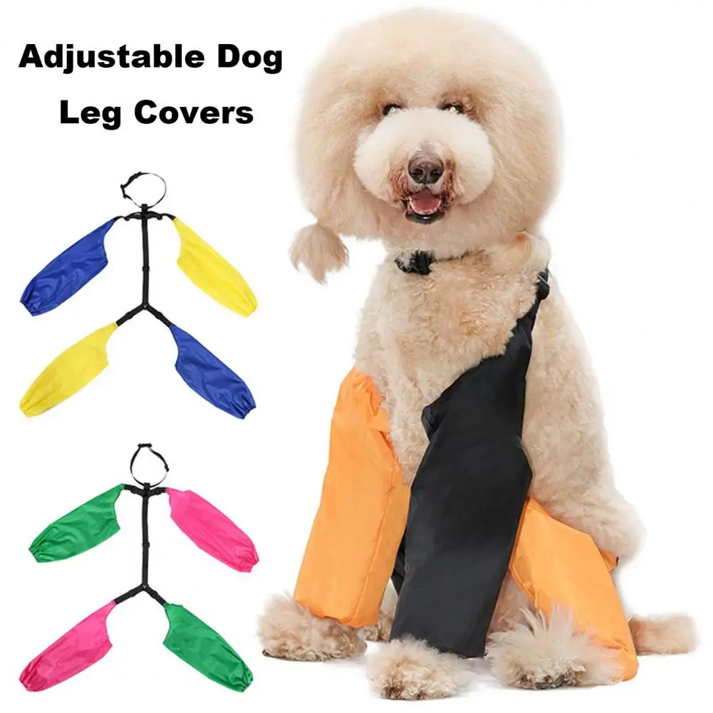 Dog Leg Muffs Pet Leg Warmers Waterproof Anti dirty Dog Leg Sleeves for Outdoor Adjustable Pet Leggings Prevent