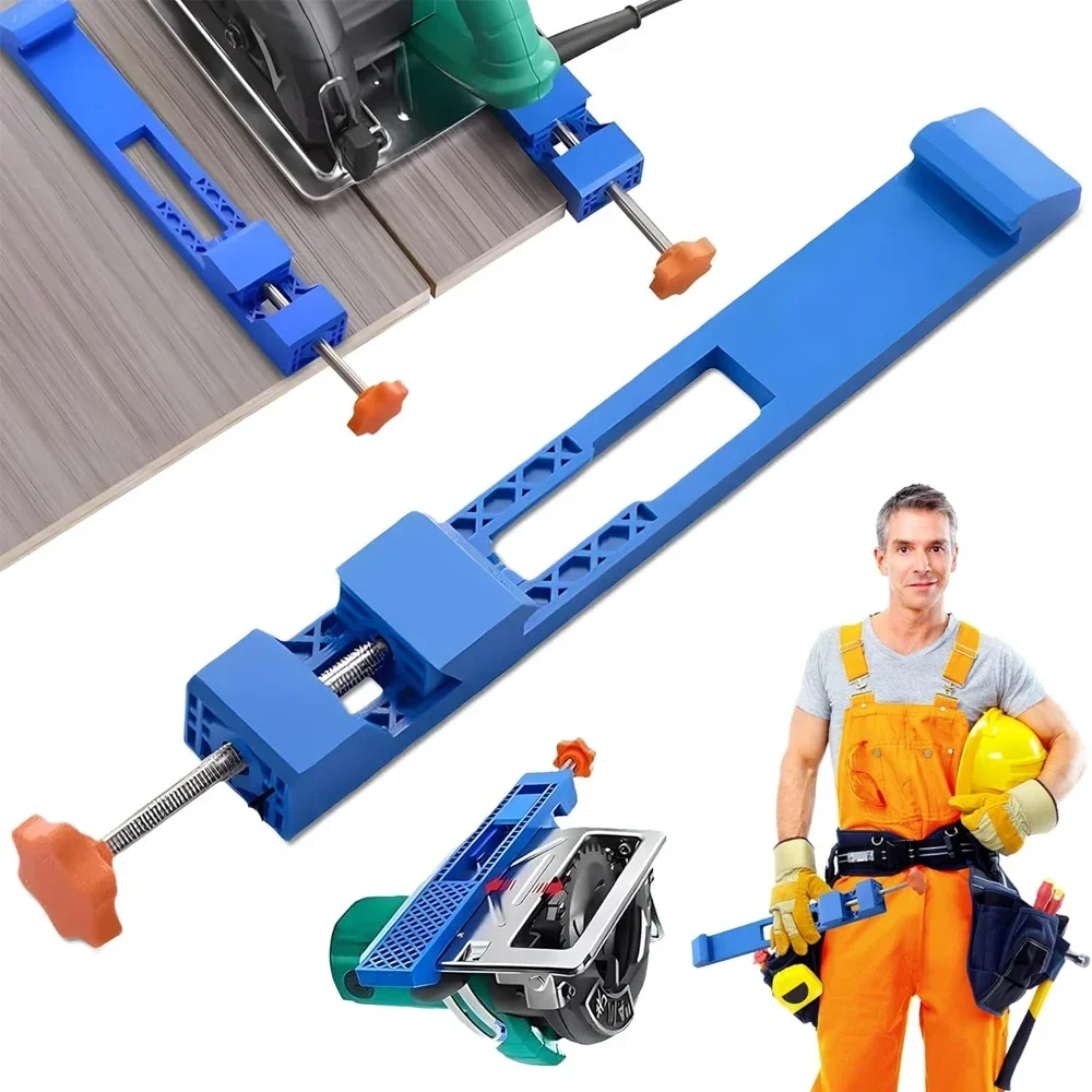 High-quality Adjustable Cutting Machine Base Guide Rail, ABS Circular Saw Milling Positioning Clamps Lock The Cutter Base