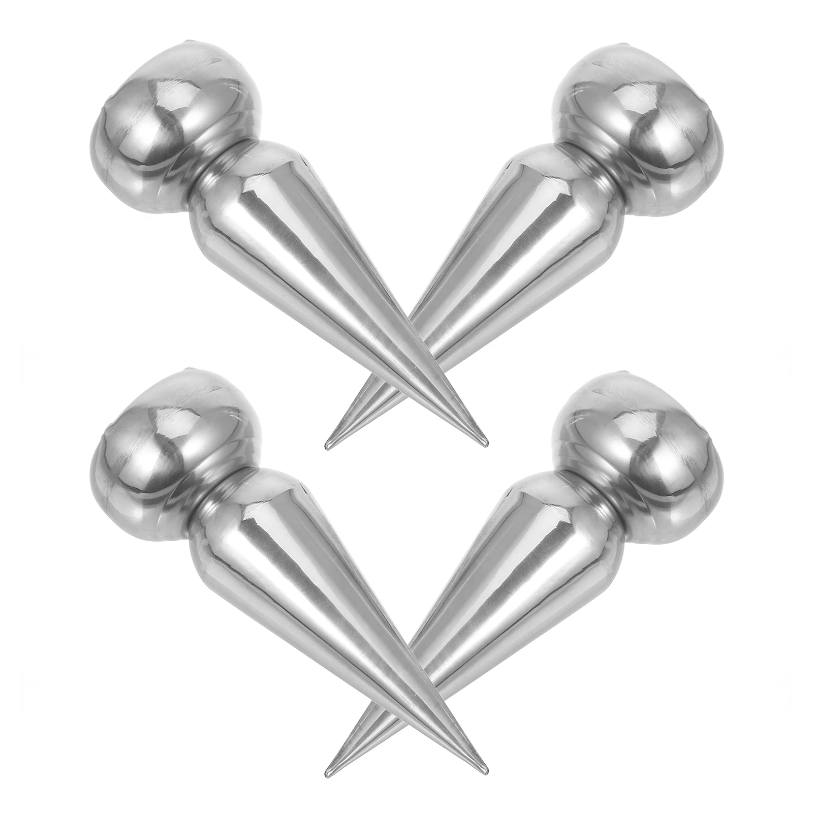 

4 Stainless Steel Conical 25mm Square Tube Fence Tops Garden Decor Privacy Enhancer Iron Fence Finials Outdoor Gate