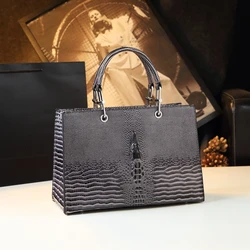 Brand Genuine Leather Women's Bag Commuter Shoulder Bag Mother Crocodile Pattern Crossbady Handbag For Women Tote Bag Fashion