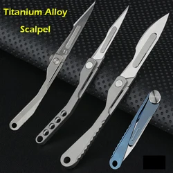 MINI Titanium Alloy Scalpel EDC Outdoor Folding Knife Unpacking Pocket Knife Outdoor camping knife No. 23/11 scalpel  Key Buckle