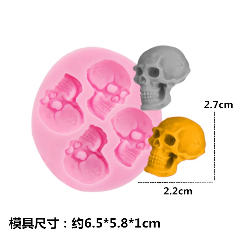 Halloween Mold Skull Pumpkin Spider Ghost Snake Skull Hand Witch Resin Mold Silicone Chocolate Cake Decoration Silicone Molds