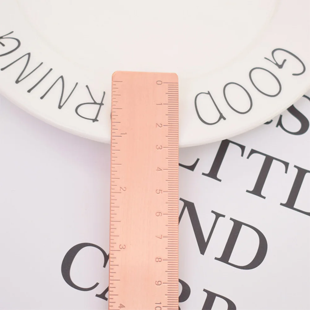 

Portable Copper Ruler Multi-Function Metal Measuring Tool for Students Teachers Engineers Compact Easy to Store