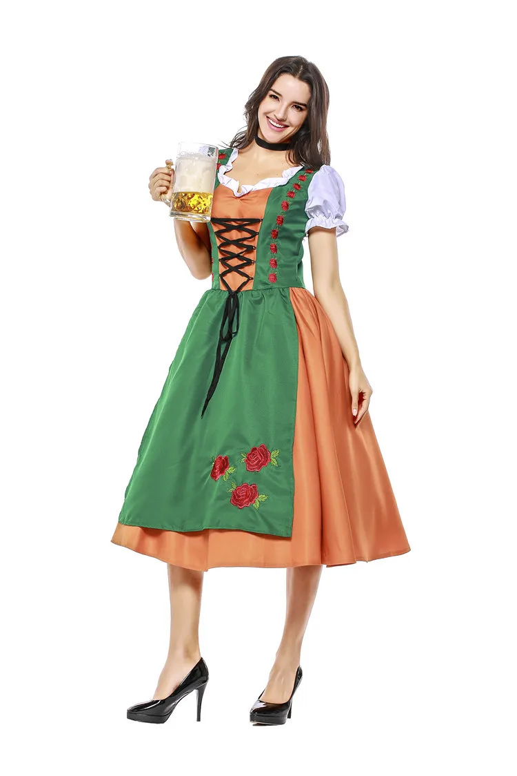 Homens Mulheres Alemão Oktoberfest Costume Bavarian Traditional Beer Costume Bar Waiter Promoção Roupas