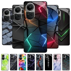 For Oppo Reno 10 5G Case Cover Tempered Glass Case Hard Coque Bumper For Oppo Reno10 Pro 5G CPH2525 11 Pro 11F 5G Protect Case