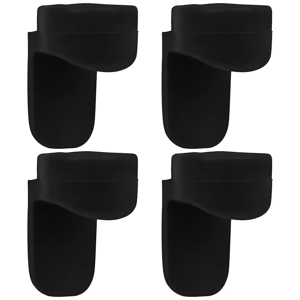 4 Pcs Round Thumb Clarinet Color Long Handle Pad (black) *4pcs Instrument Finger Support 3x2x2cm Silica Gel Soft Rest