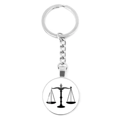 2023 Lawyer Keychain Accessories Justice Scale Keychains for Judge Justice Hammer Key Gift for Law Student