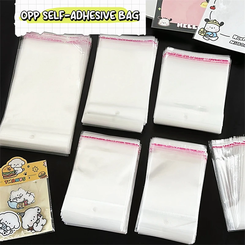 

10/50/100Pcs Transparent Self Adhesive Seal Bags Clear Plastic Bags Gifts Bag Jewelry Packaging Bags Transparent Food Pouch