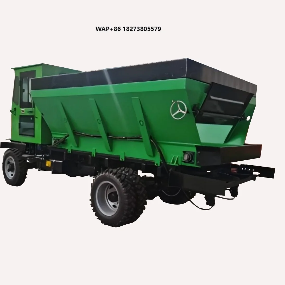 Four-Wheel Drive Steel Double Disc Rear Throwing Manure Fertilizer Spreader 4-Square Agricultural Off-Road Use Long Service Life