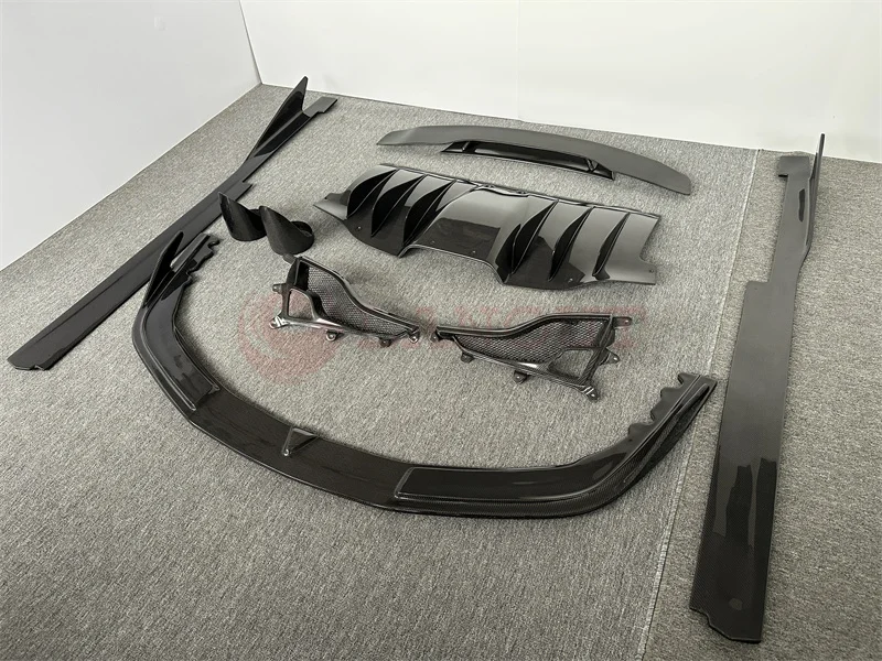 طقم هيكل لامع من الكربون طراز 458 Vors 3K لمصدات سيارات فيراري ملحقات السيارة العادم