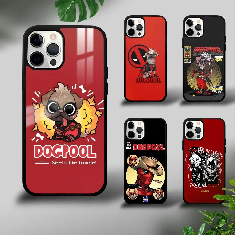 

Dogpool Art Design Phone Case For iPhone 16 15 14 13 12 11 Pro Xs Max Mini Plus Celulares Hard Funda Dropshipping