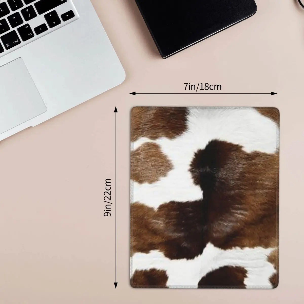 Rustic Ranch Cow Print 7x9 in 22x18 cm Mouse Pad Computer Keyboard Mouse Mat Gaming PC Laptop Desk Mat Accessories Table Mats