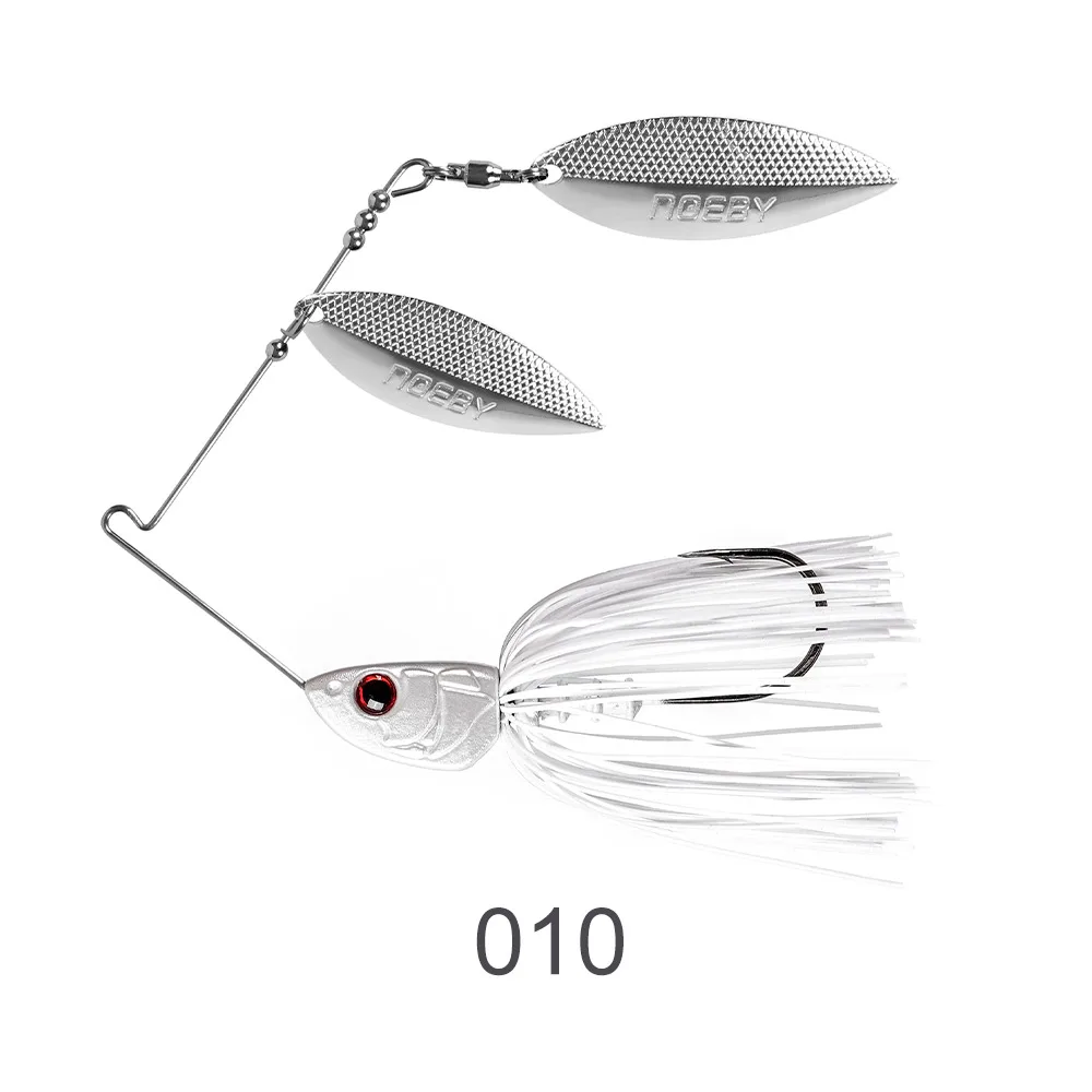 Noeby Spinnerbait 10,5g 14g 21g 28g Doppel Willow Klinge Nadel Stinger Haken Löffel Draht Köder für Bass Hecht Metall Jig Angeln Köder