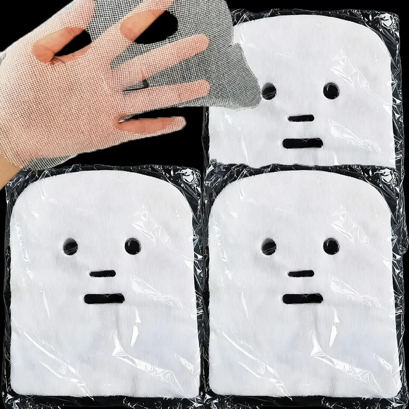 50/200pcs DIY Beauty Mask Salon Disposable Facial Gauze Soft Mask Beauty Gauze Block Mask Special Face Skin Care Management