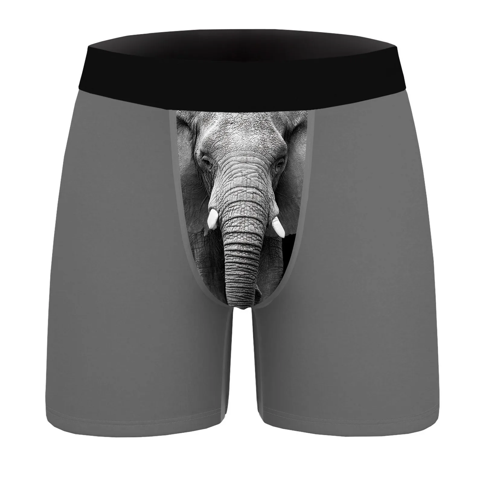 Elephant Nose Boxers Male Underwear Novel Cartoon Pattern Soft Panties Shorts Digital Printed Underpants Gift For Boyfriend 2023