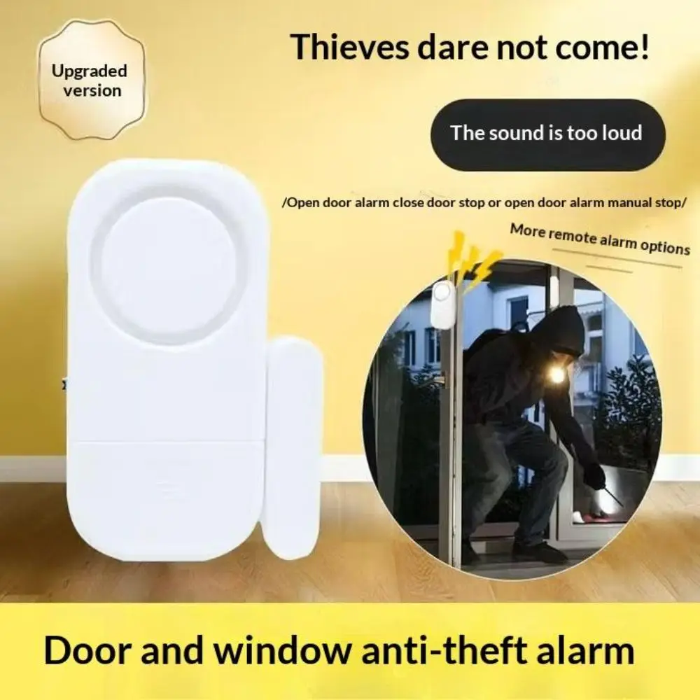 High Volume Anti-theft Doorbell Alarm Easy Installation Wireless Window Alarm Self-adhesive Magnetic Sensor Alarm