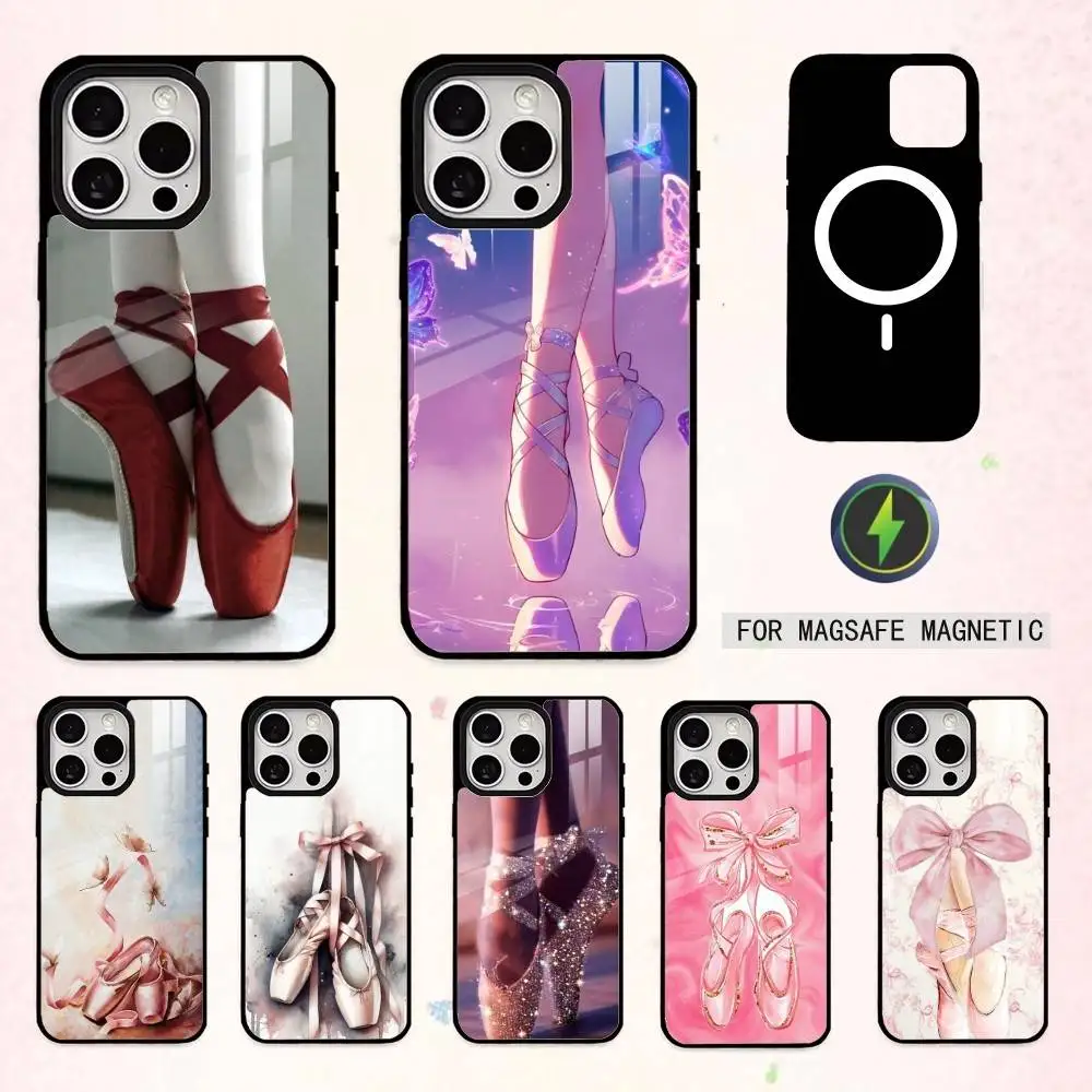 

B-Ballet Ballerina Dance Shoes Phone Case For iPhone17,16,15,14,13,12,11 Plus,Pro Max Magnetic For Magsafe Wireless Charging