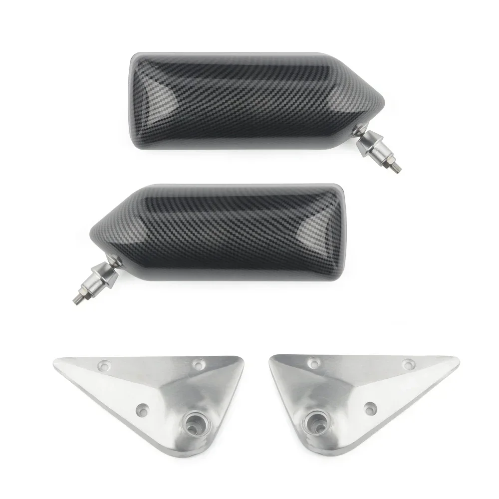 Universal Car Door Mount Side Mirror 2Pcs Blue Mirror Lens Metal Bracket Drift Racing Rearview Kit
