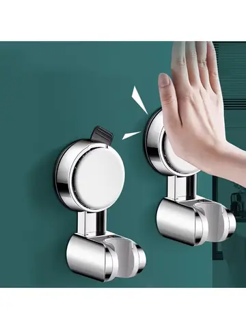 1Pc Universal Shower Head Holder Adjustable Strong Adhesive ABS Shower Brackets Suction Cup Wall Mount Waterproof Shower Base