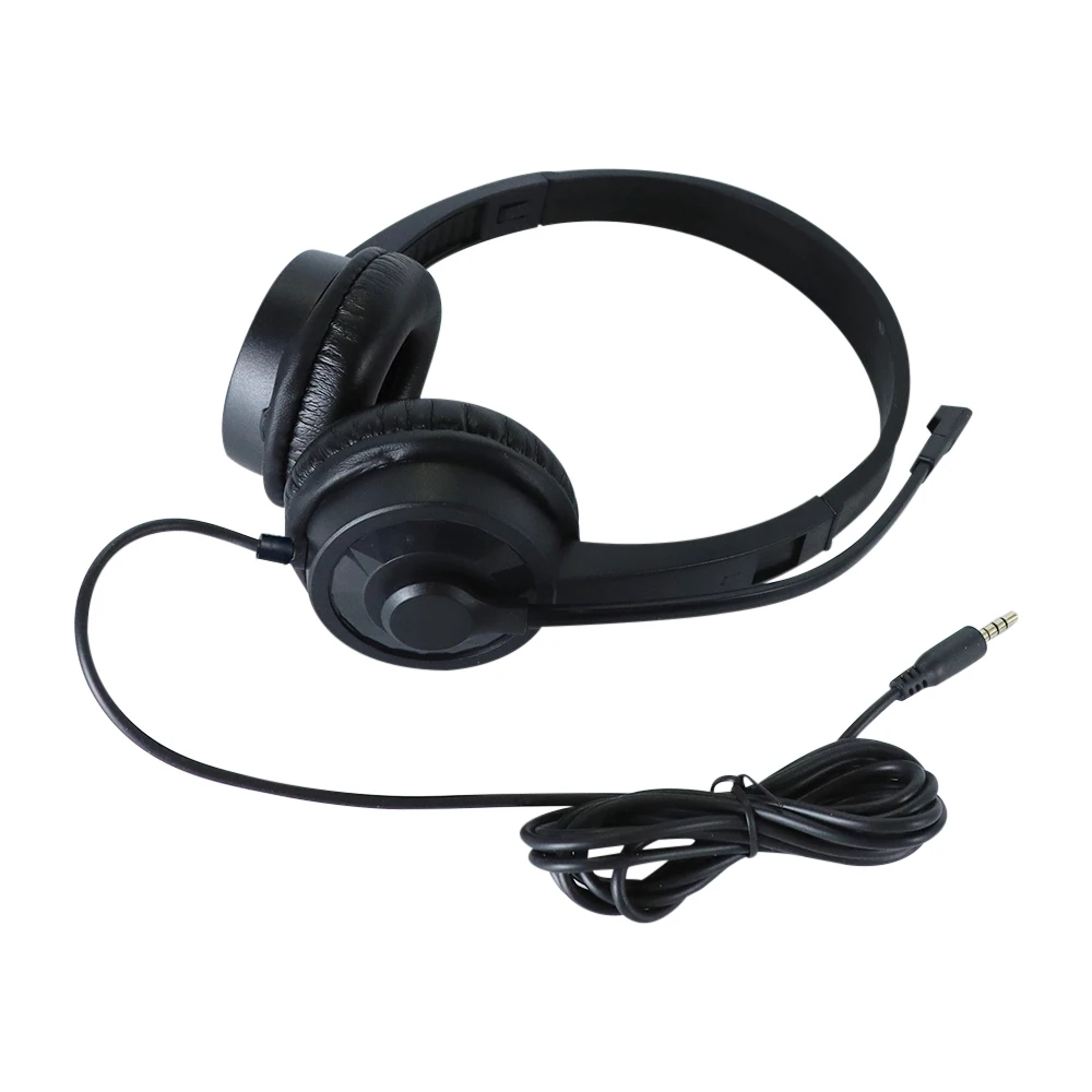 3,5MM Call Center Clear Voice Office School PC Gaming z mikrofonem 1,5M Przewodowy zestaw słuchawkowy do komputera Regulacja głośności Redukcja szumów — zdjęcie produktu 2