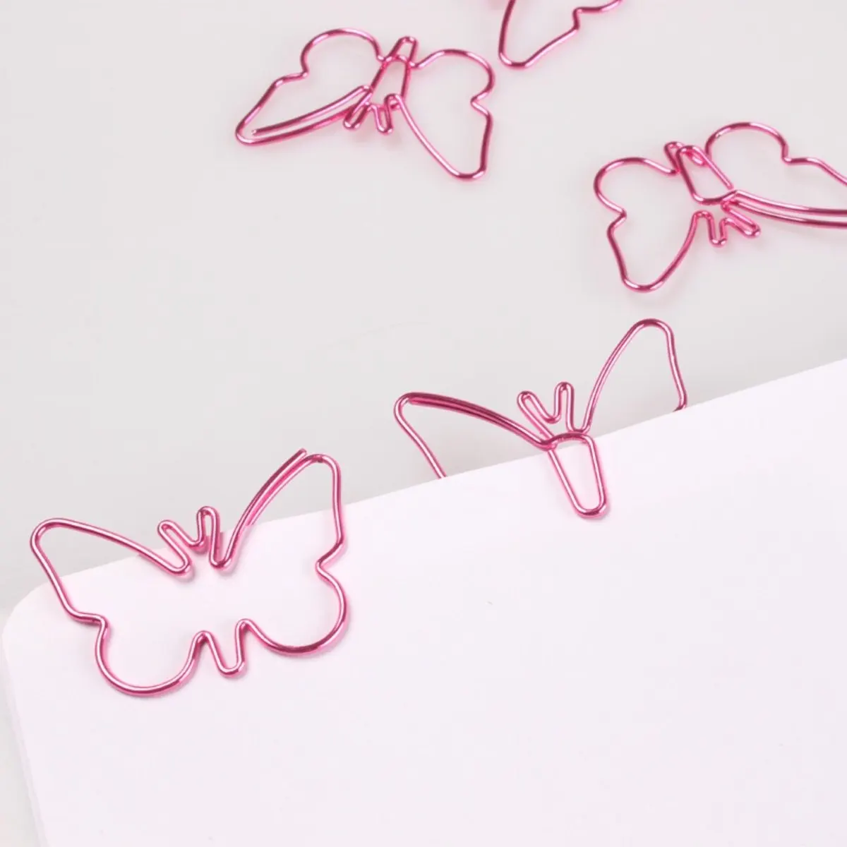 Pink Butterfly Clip Papelaria, Escola Suprimentos Presente