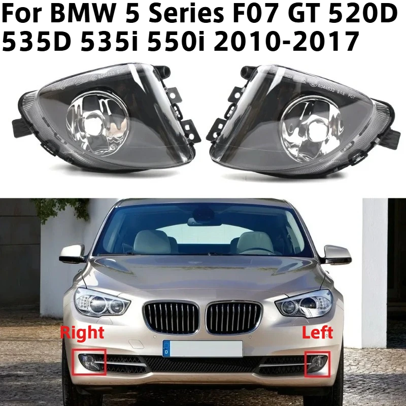 Front Bumper Fog Lamp without Bulbs 63177199619 63177199620 For BMW 5 Series F07 GT 520D 535D 535i 550i 2010 2011 2012-2017