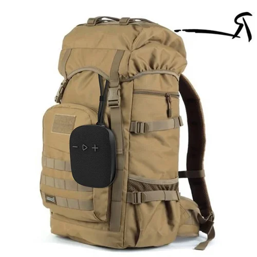 Imagen 2 del producto Rockmia EBS-027 Mini altavoz inalámbrico Bluetooth BT5.3 con micrófono incorporado IPX4 impermeable a prueba de golpes mochila al aire libre altavoz para bicicleta