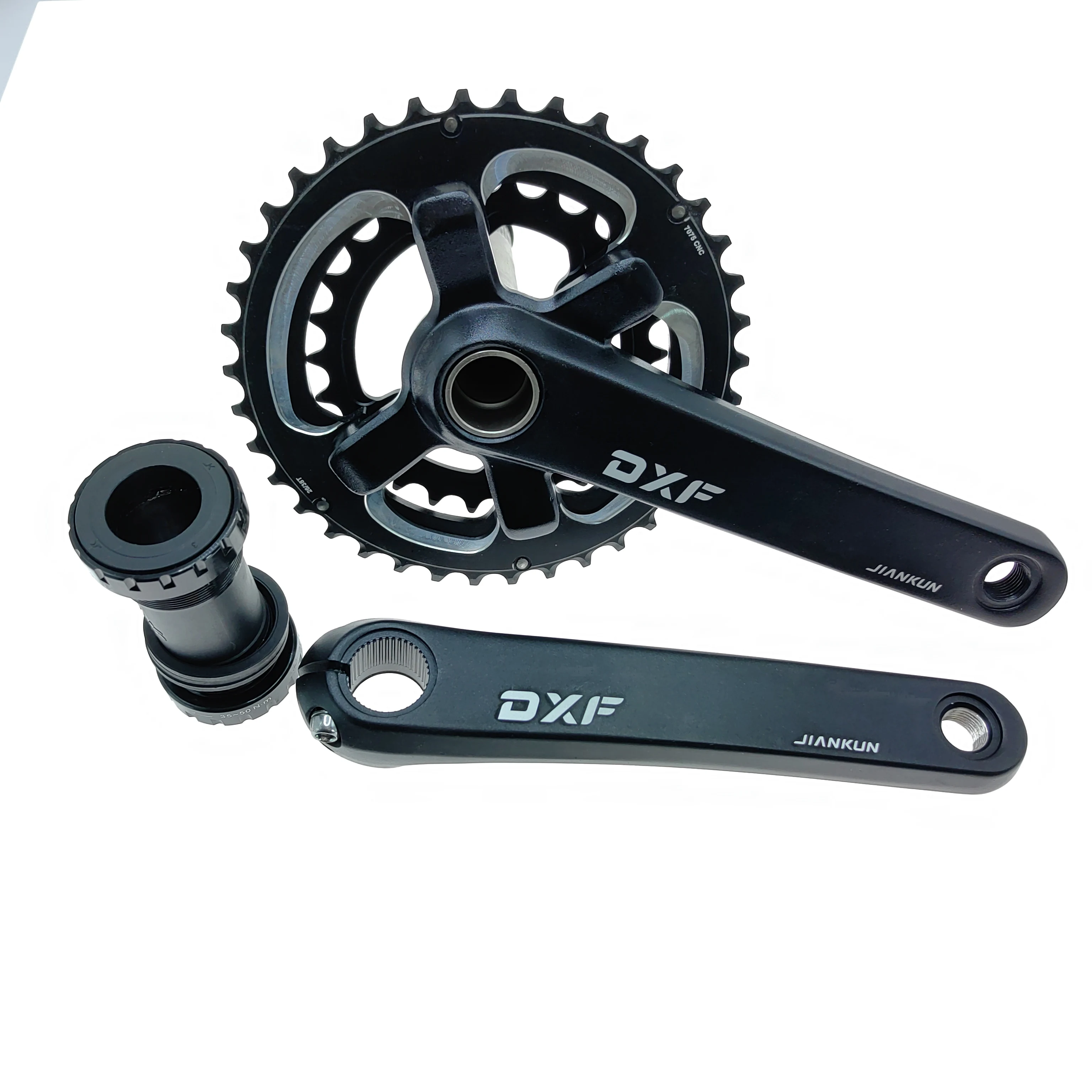 Platos y bielas de bicicleta MTB de doble velocidad, manivela de orificio redondo ultraligera, piezas de plato de bicicleta, 2x10, 11 velocidades, 104 BCD, 64BCD, 26T, 38T