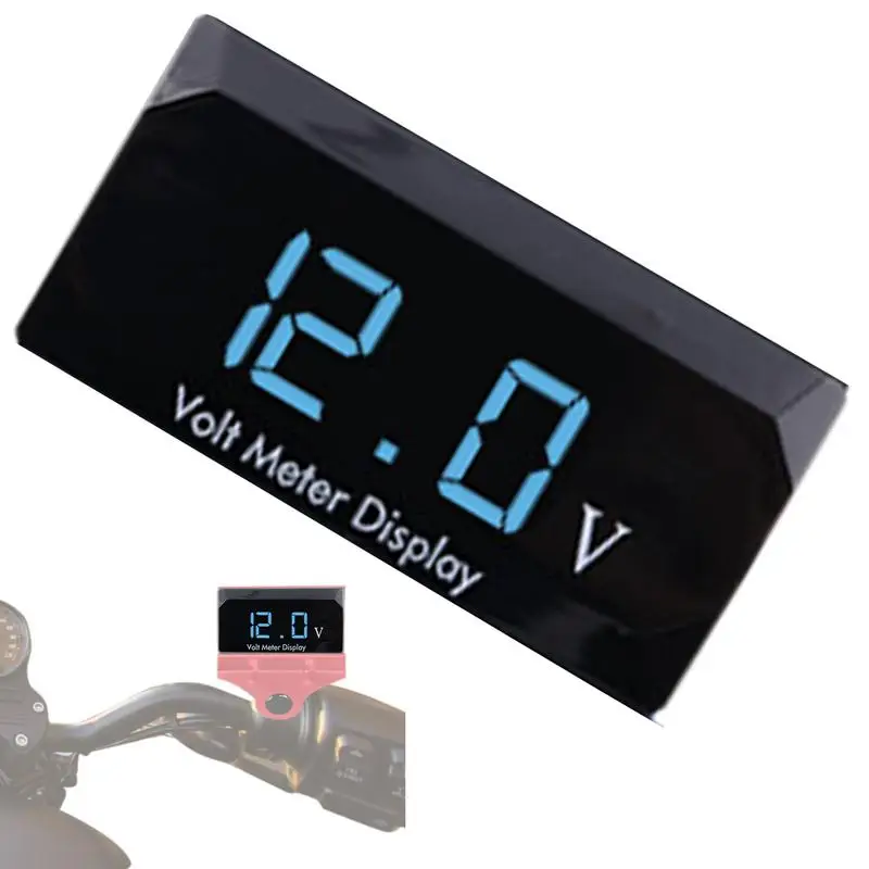 Led Voltage Display Motorcycle Digital Voltage Meter 12V Voltage Gauge Meter For Car Voltage Meter Car Audio Gauge Waterproof