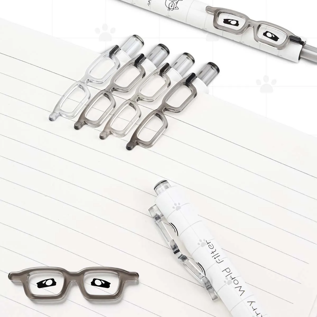 4-piece cat-eye neutral pens, creative pen holder writing pens, school/office supplies, back-to-school season, Christmas gift