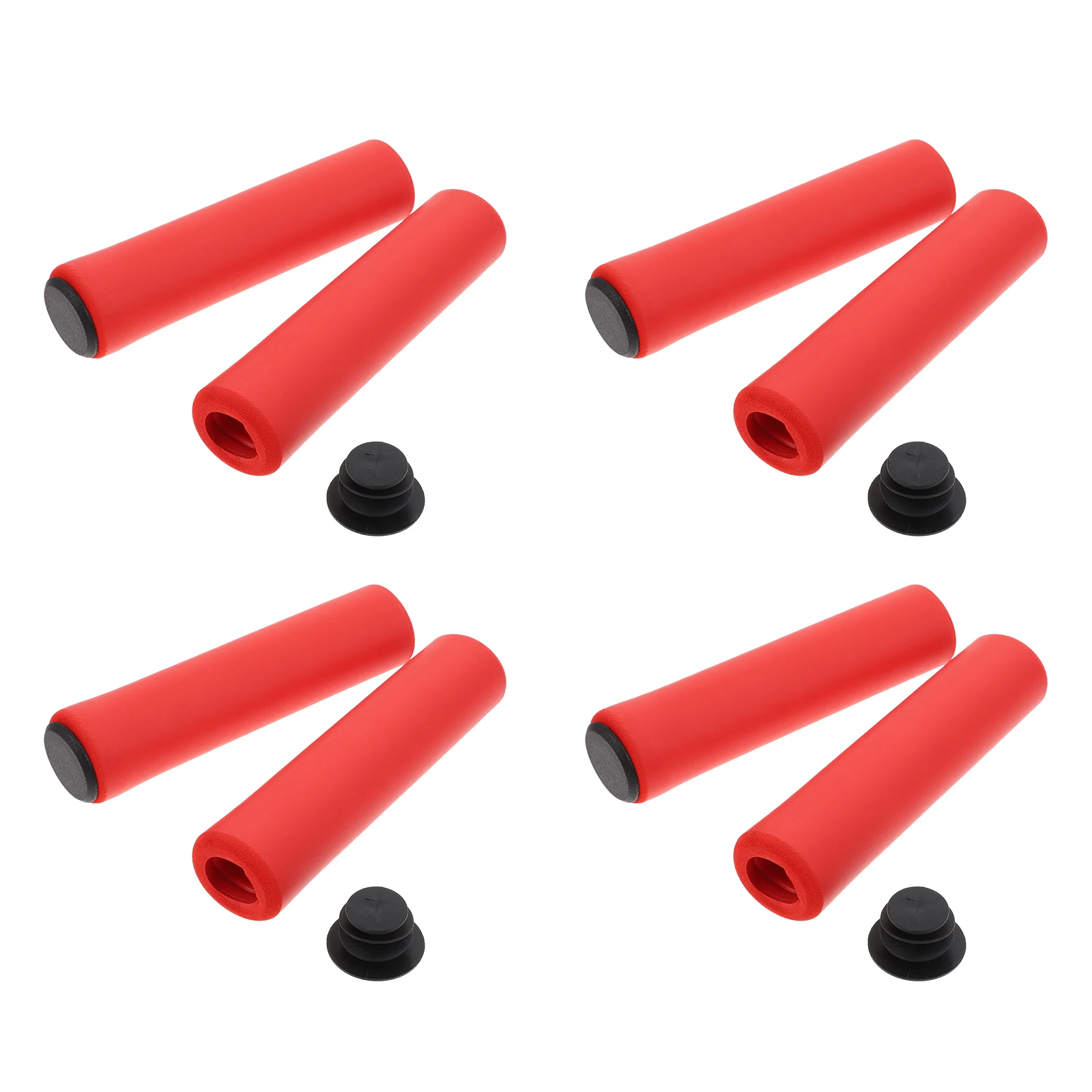 

Bicycle Grip Handlebar Covers 4 Pairs Red Mountain Durable Anti-slip Shock Absorption Lightweight Portable Outdoor Accessories