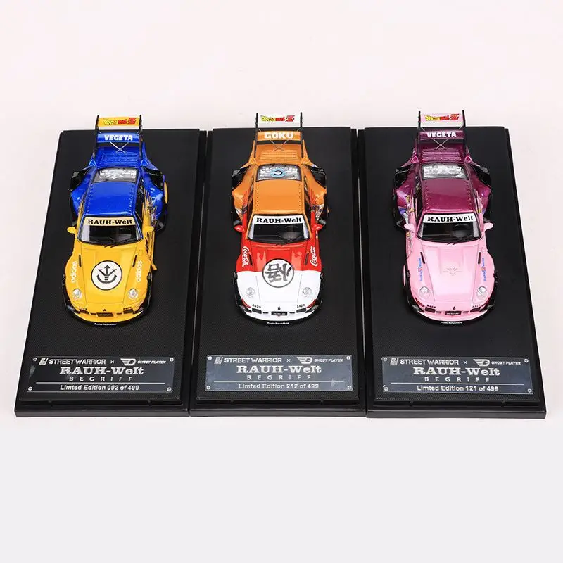 SW 1:64 Porsche RWB993 Wide Body modifiziertes High Tail Wing Animation Beschichtung Simulation Legierung Automodell