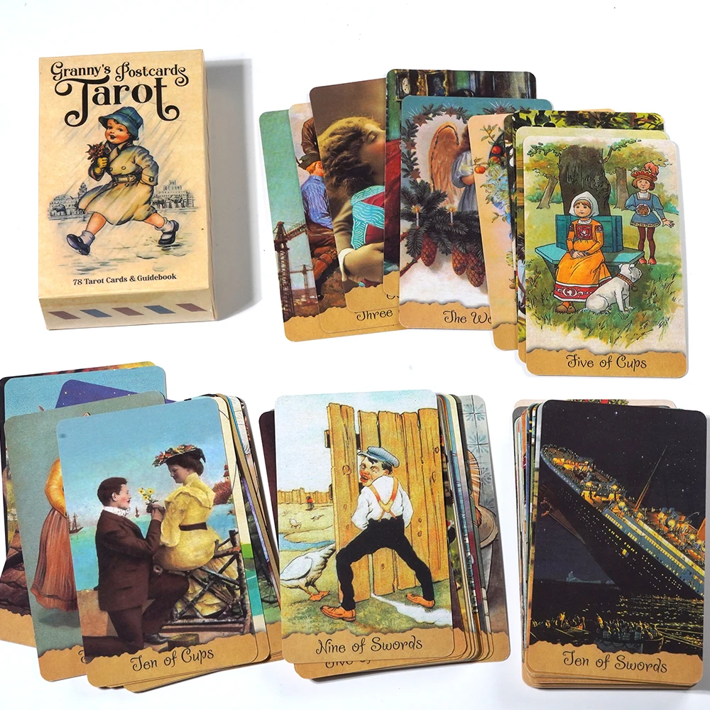 Granny’s Postcards Tarot Deck Original Tarot Cards For Beginners And Light Seer's Tarot Divination Tools The Rider Tarot Deck