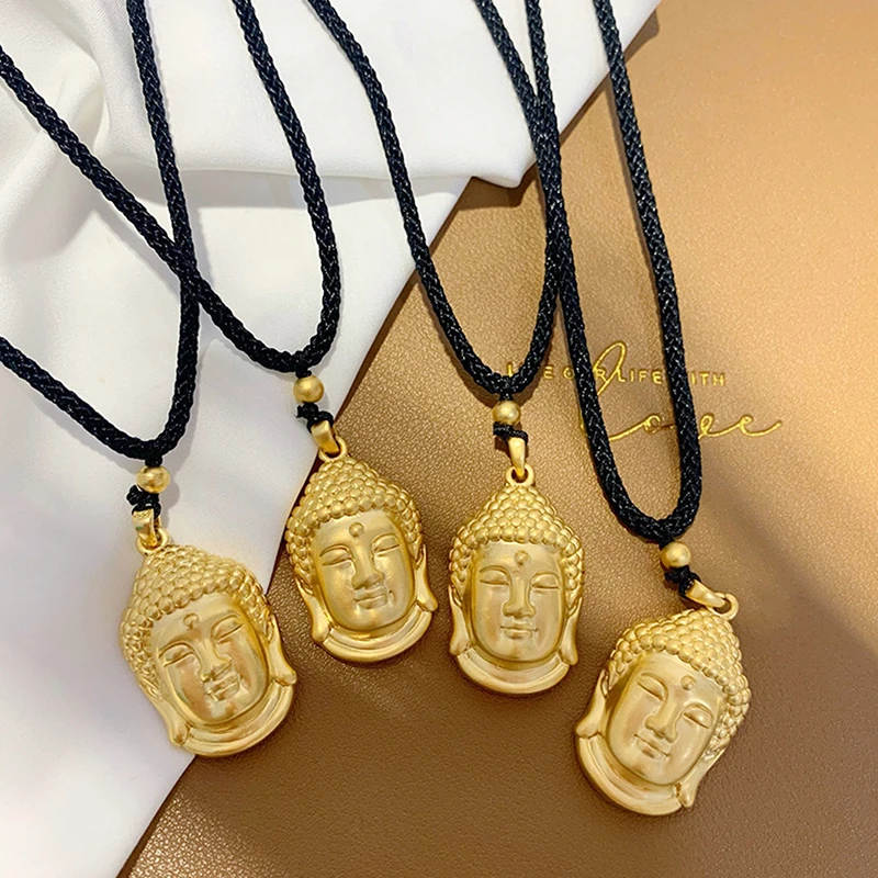 Fashion High Quality Buddha Head Pendant Necklace For Men Women Amulet Necklace Buddhist Religious Jewelry Accessories Gifts
