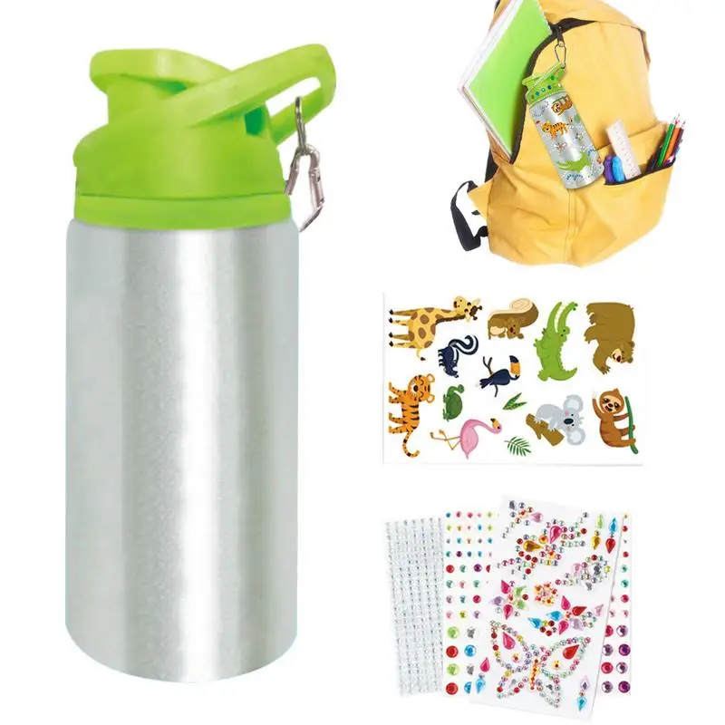 

DIY Water Bottle With Stickers DIY Kettle With Animal Dot Drilling Outdoor Activities Animal Dot Drilling Graffiti Coloring Fun