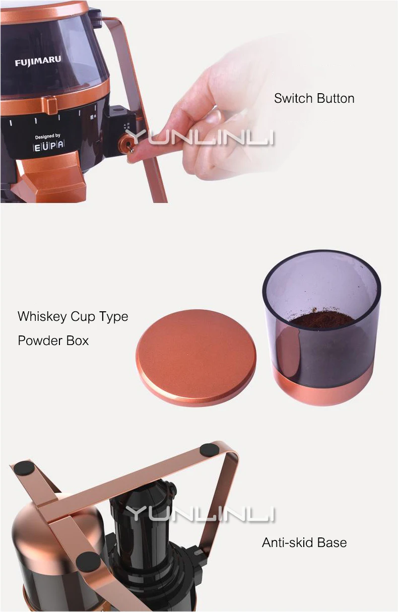 전기 커피 콩 분쇄기 가정용 커피 연삭기 220V 전기 커피 분쇄기