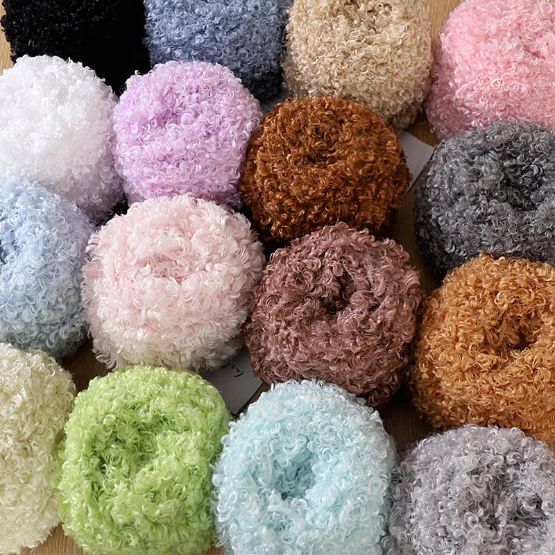 50g Curly Thread Teddy Curling Yarn Suitable for Knitting Handmade Scarves, Hats, Carpets, Mats, Decorations DIY Knitting