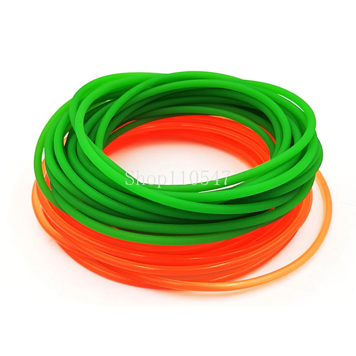 Orange / Green Polyurethane Conveyor Belts Round PU Drive Belt Meltable Cord Ø-1.5/2/2.5/3/3.5/4/5/6/7/8/9/10/12/15/18mm