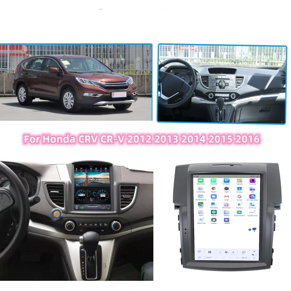 

10,4 дюймовый Восьмиядерный процессор Qualcomm Tesla для Honda CRV CR-V 2012 2013 2014 2015 2016 Android автомобильное радио GPS навигация головное устройство Carplay
