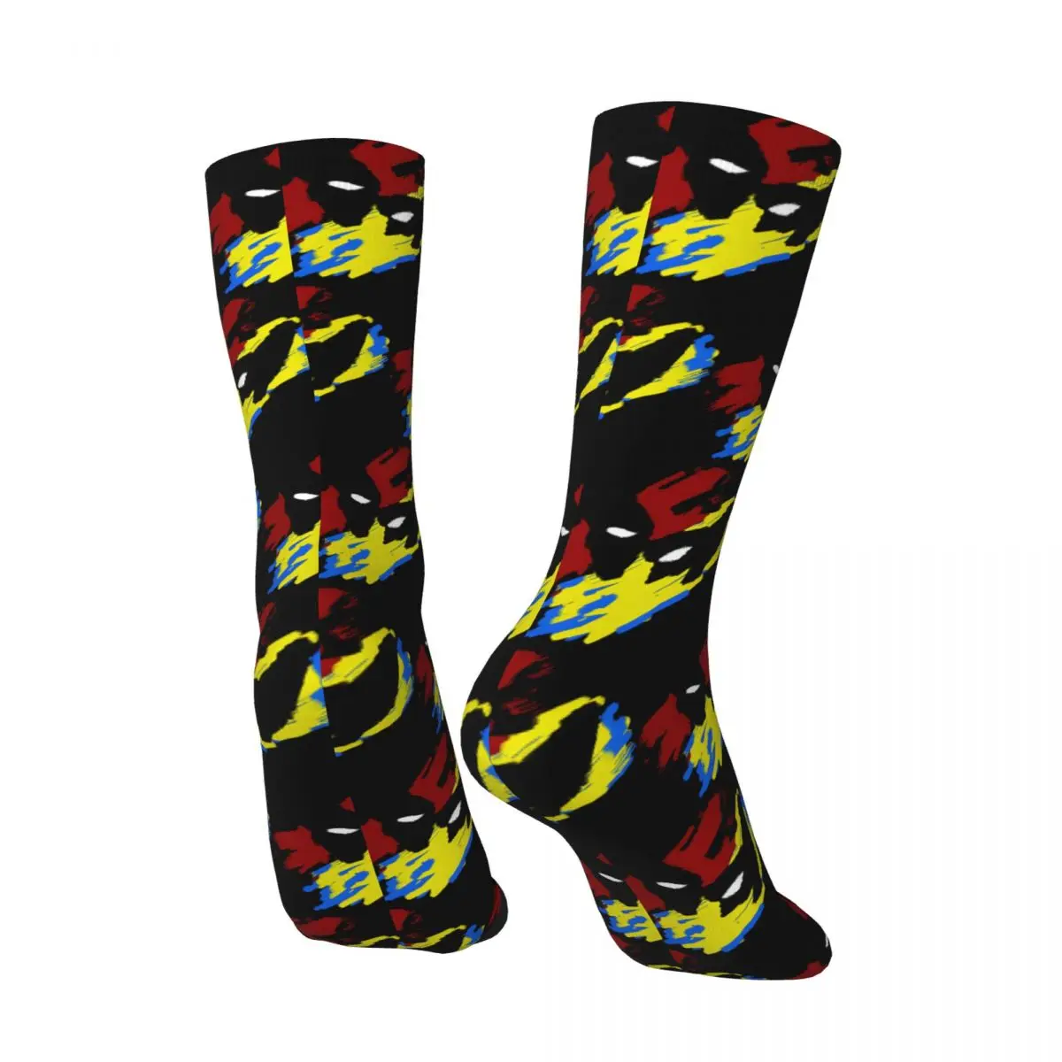 Funny Crazy compression Popular Movies Sock for Men Hip Hop Vintage Deadpool & Wolverine Happy Seamless Pattern Printed Boys