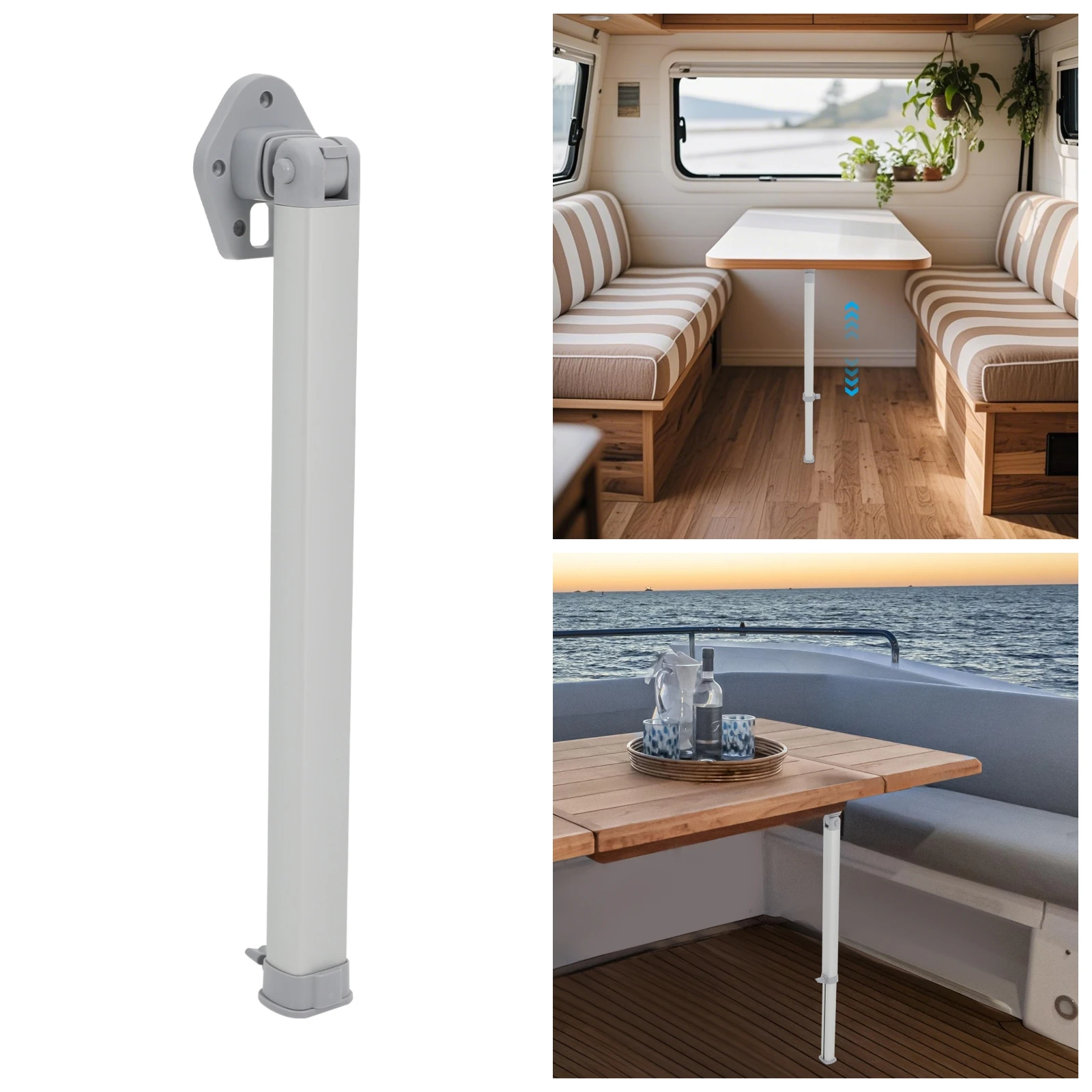 

Съемная ножка стола для автофургона, регулируемая по высоте и складная опора стола из алюминиевого сплава для яхт, дома на колесах, нагрузка 25 кг