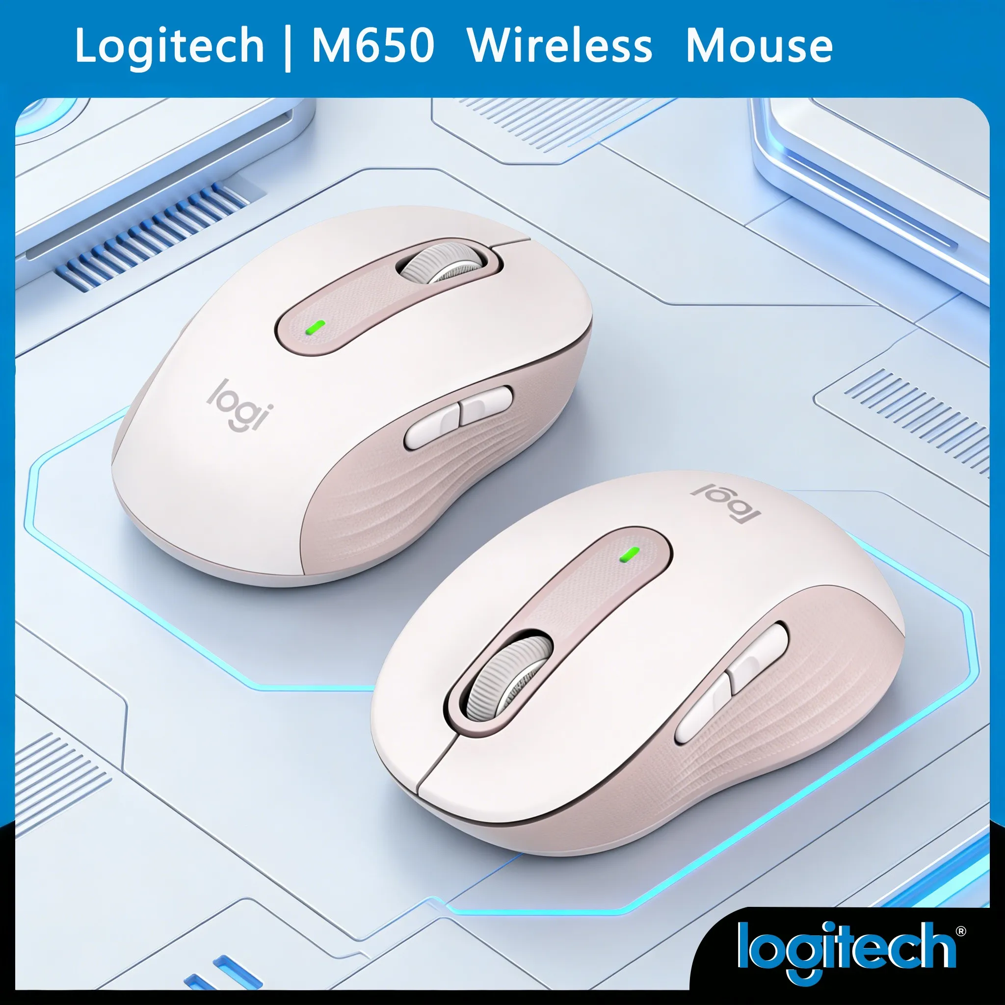 

Беспроводная эргономичная мышь Logitech M650 / M650L для средних и малых рук, двухрежимная, Arc