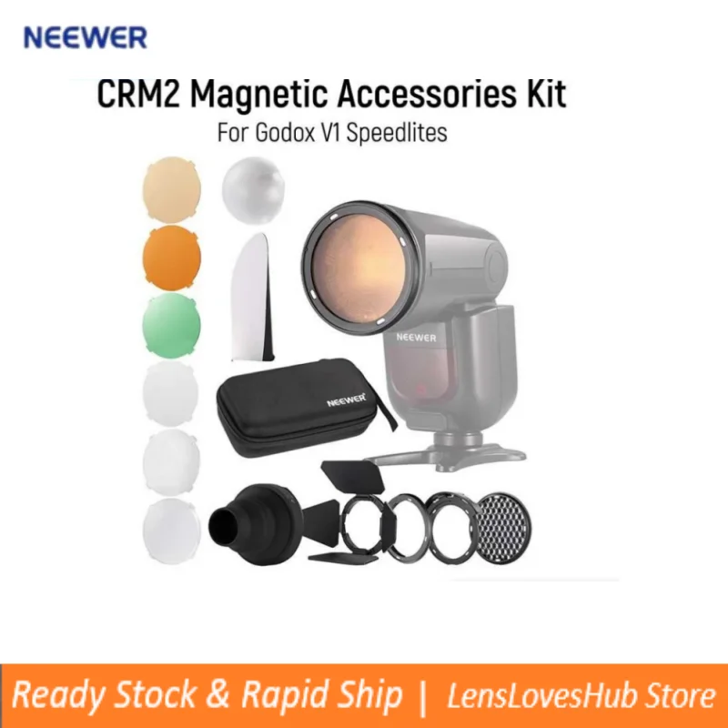

NEEWER CRM2 Magnetic Accessories Kit for Round Head Flash Z1 Z2 Compatible with Godox V1 Speedlites