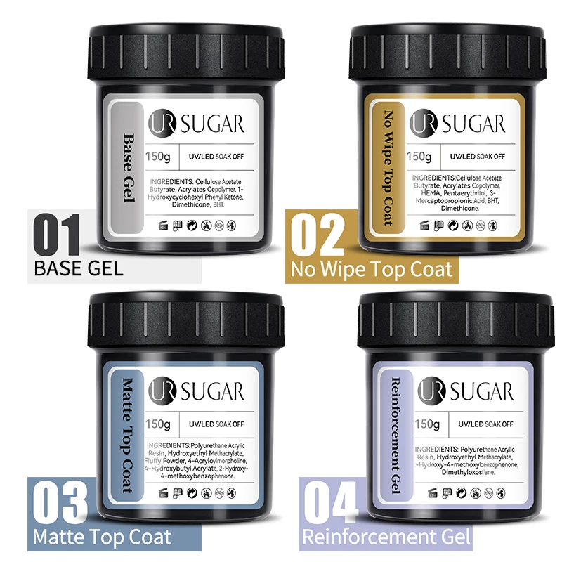 UR SUIKER 150G Basisgel Heldere Functie Gel Nagellak Toplaag Semi Permanente Nail Art Manicure Losweken LED UV Extension Gel