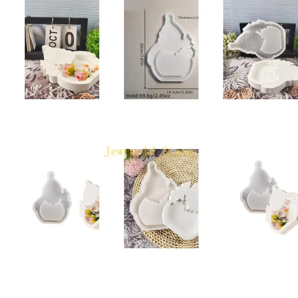 

C71B Trays Moulds Christmas Man Silicone Texture Suitable for Home and Present