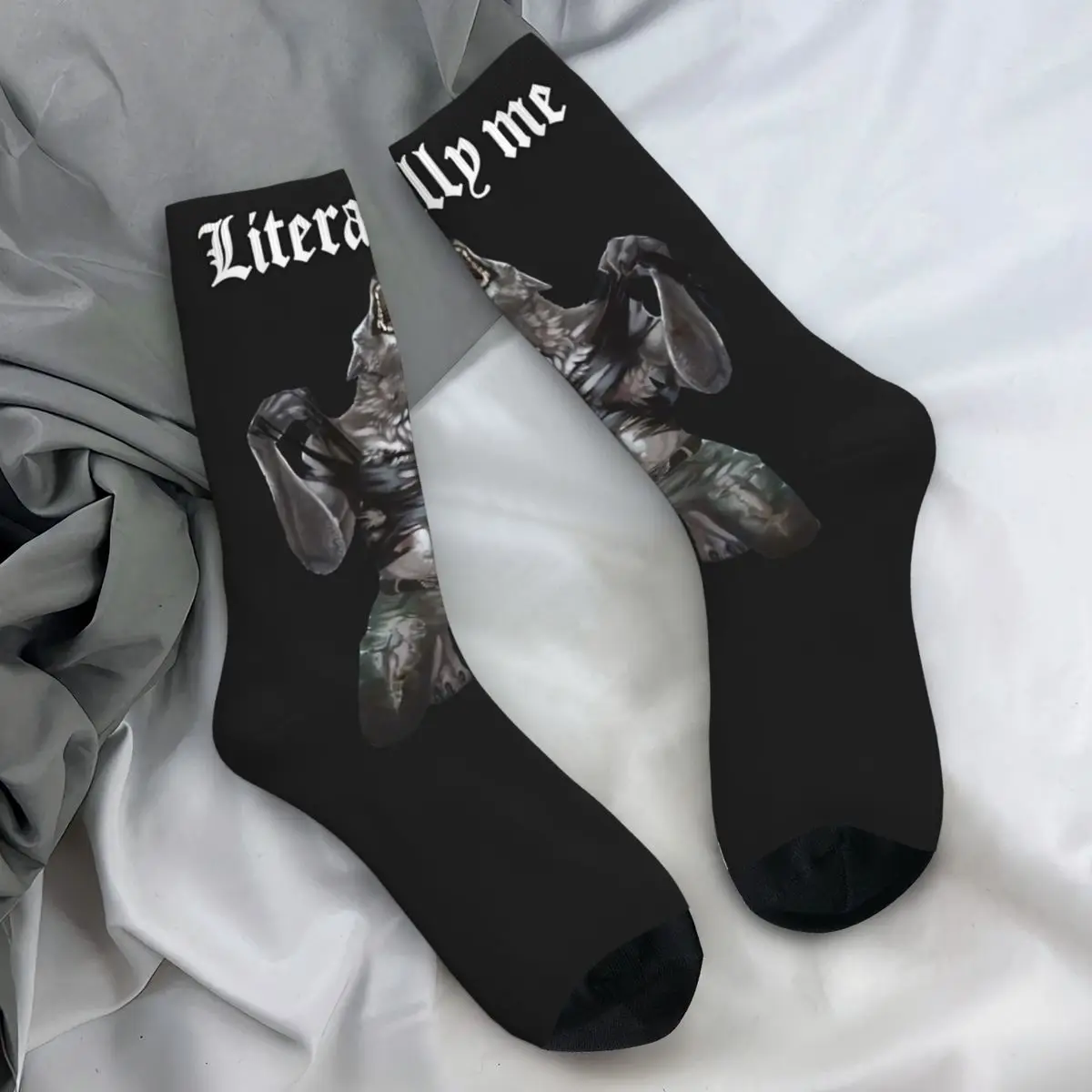 Ripping Literally Me Wolf Stockings Unisex Men Funny Meme Socks Soft Fashion Socks Autumn Running Sports Anti Slip Socks Gift