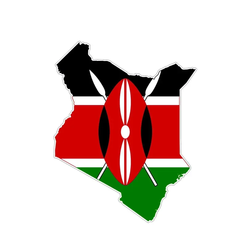 

Personality Car Sticker Kenya Flag Map PVC Decal